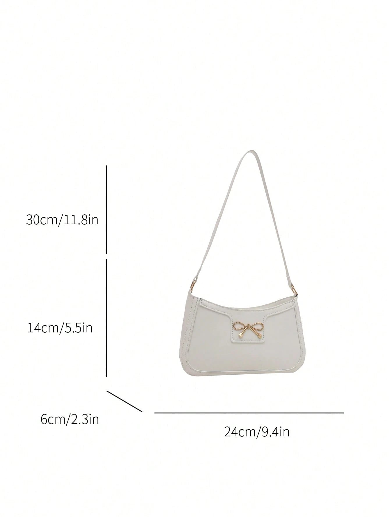 Elegant Crescent-Shaped Underarm Shoulder Bag For Women, Chic Casual Fashion, Solid Color Underarm Bag