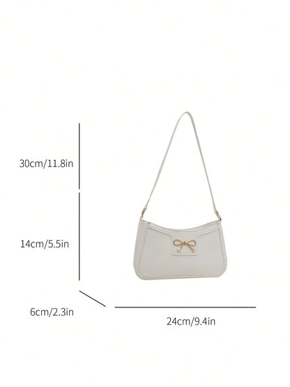 Elegant Crescent-Shaped Underarm Shoulder Bag For Women, Chic Casual Fashion, Solid Color Underarm Bag