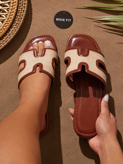 SHUZIA Women Woven Bohemian Style Flat Sandals, Perfect For Vacation And Travel Summer Shoes Spring Shoes Spring Break Easter Mother's Day Present