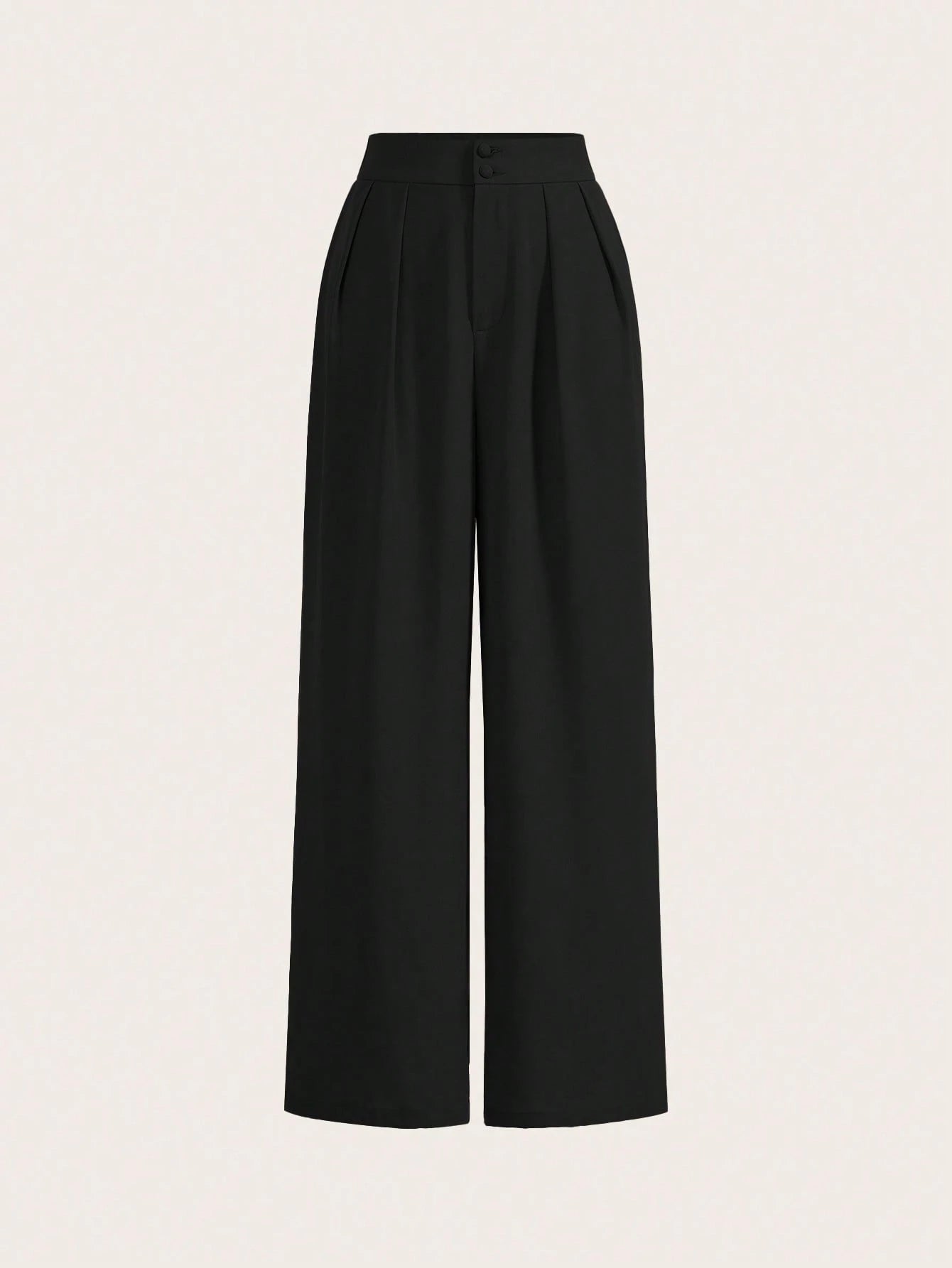 Poéselle Summer High-Waisted Pants Multi-Piece Set, Wide Leg Pants High Waist Fold Pleated Wide Leg Pants, Pants, Loose Fit, Long Pants