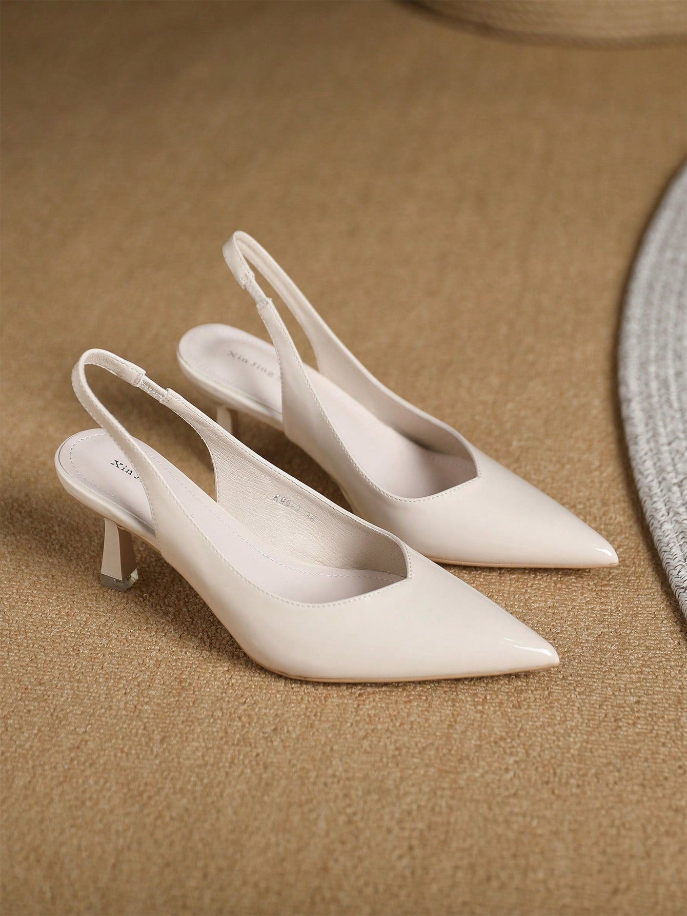 Women's Simple Fashion Casual Mid-Heel Backless Pumps, Suitable For Work, Wedding And Commute