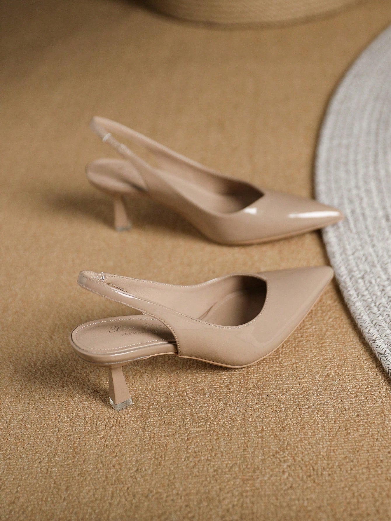 Women's Simple Fashion Casual Mid-Heel Backless Pumps, Suitable For Work, Wedding And Commute