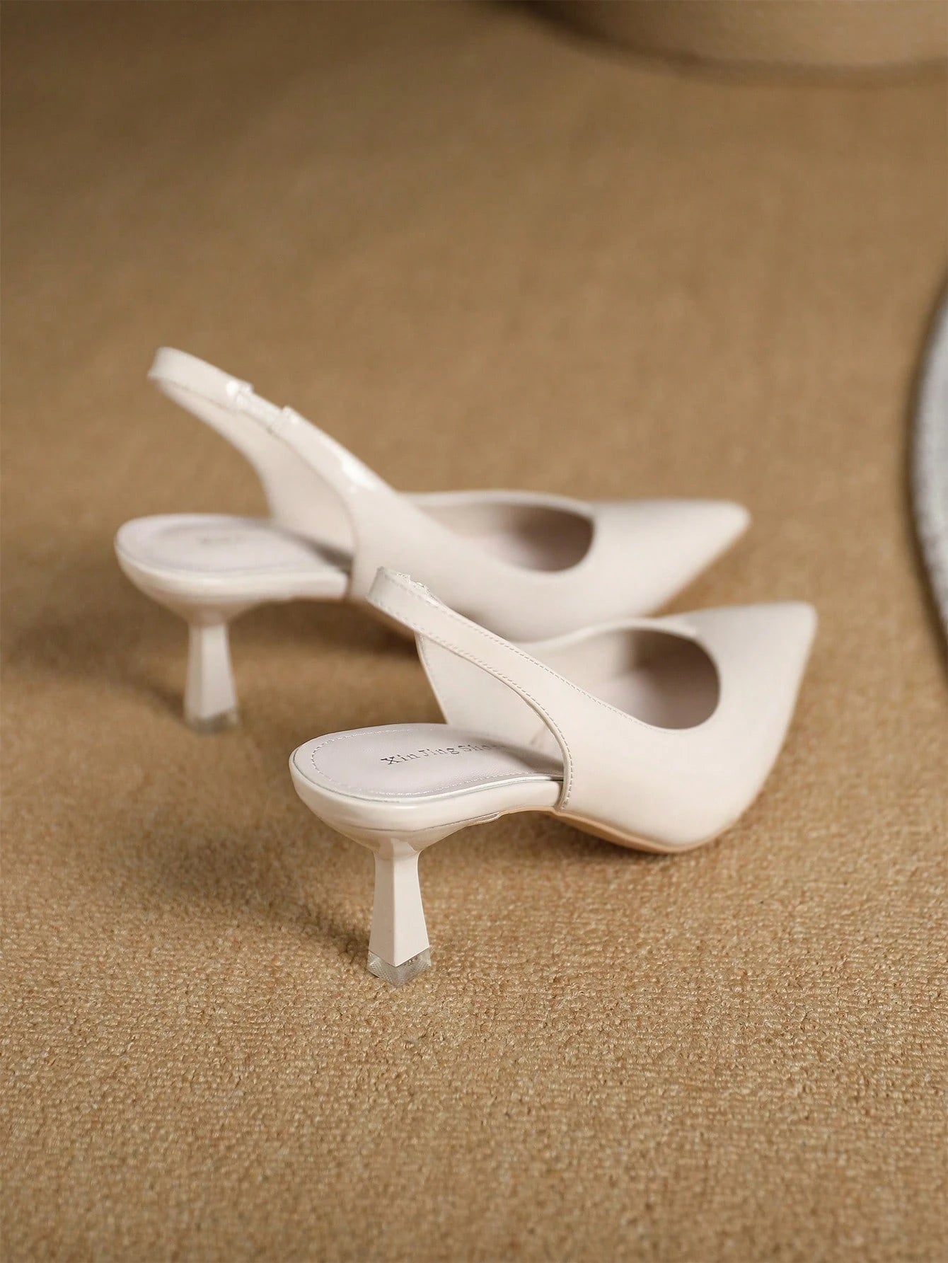 Women's Simple Fashion Casual Mid-Heel Backless Pumps, Suitable For Work, Wedding And Commute