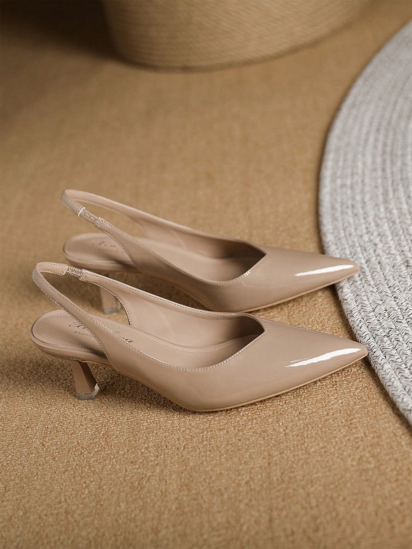 Women's Simple Fashion Casual Mid-Heel Backless Pumps, Suitable For Work, Wedding And Commute