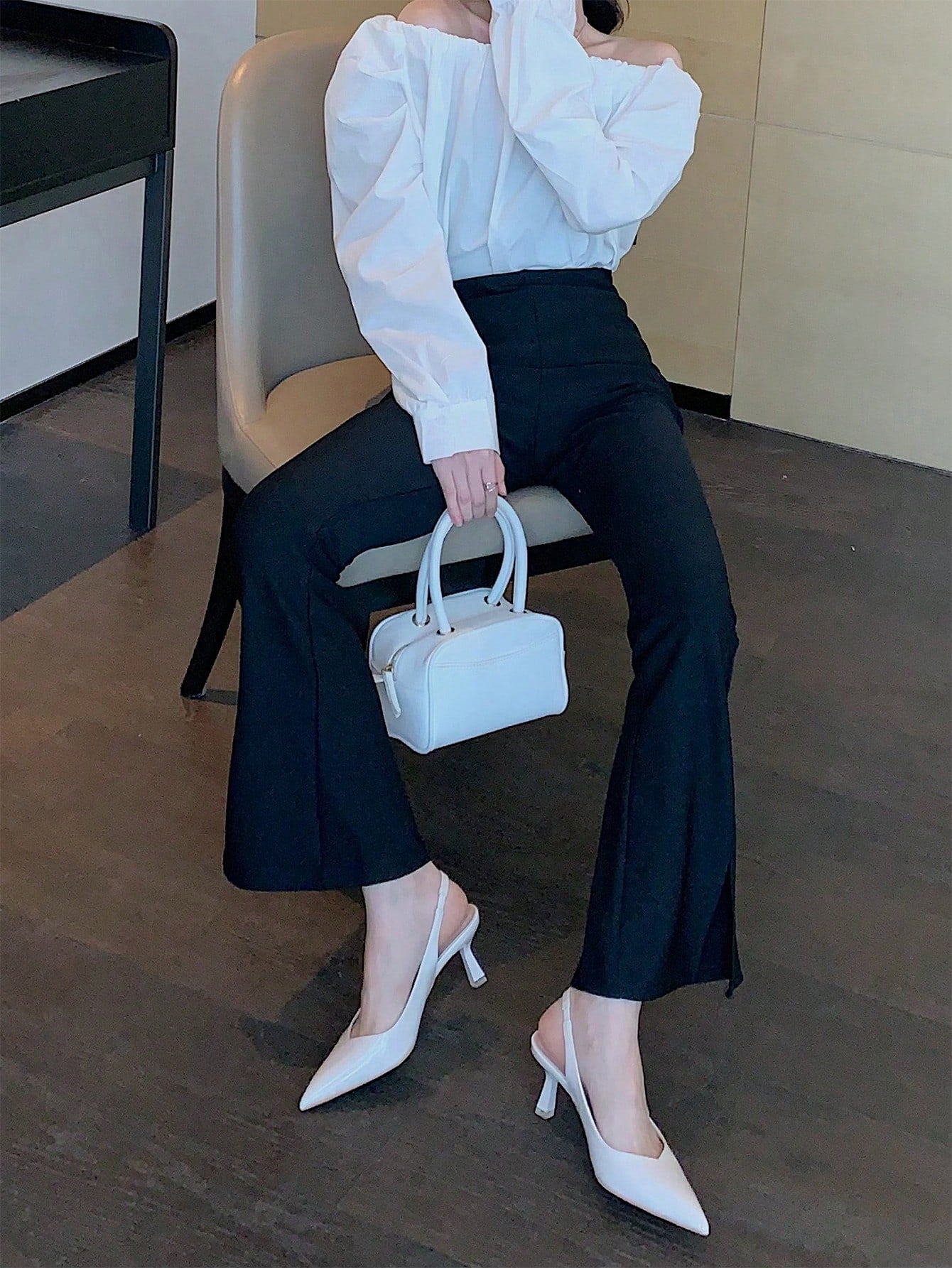 Women's Simple Fashion Casual Mid-Heel Backless Pumps, Suitable For Work, Wedding And Commute