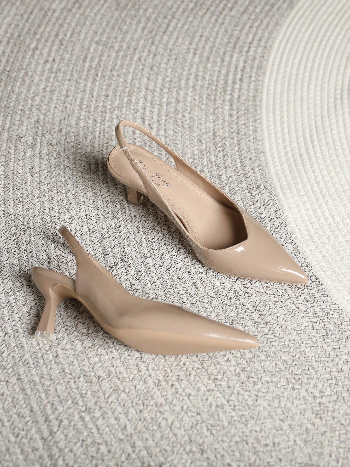 Women's Simple Fashion Casual Mid-Heel Backless Pumps, Suitable For Work, Wedding And Commute