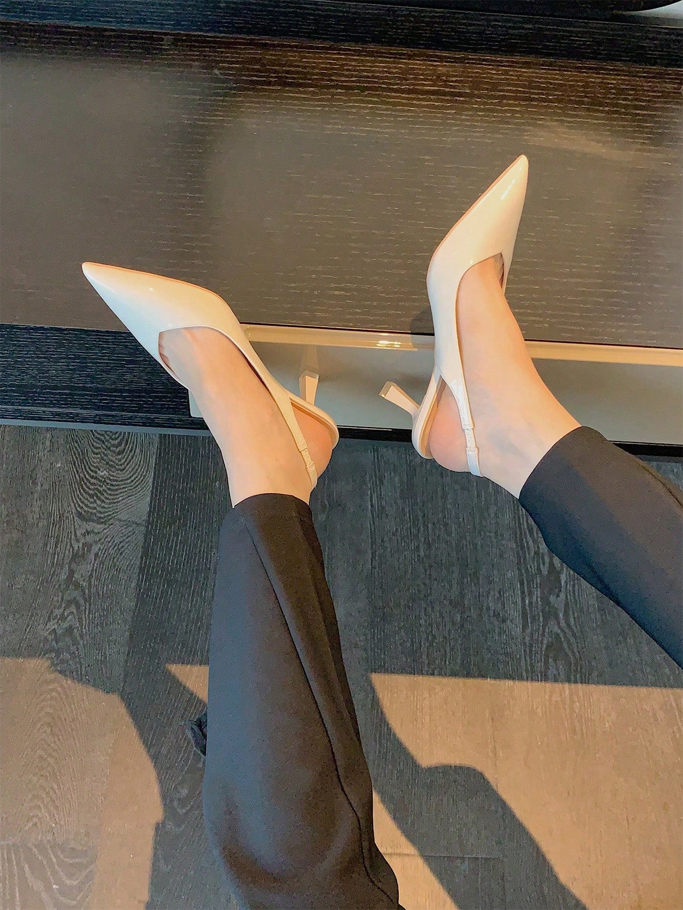 Women's Simple Fashion Casual Mid-Heel Backless Pumps, Suitable For Work, Wedding And Commute