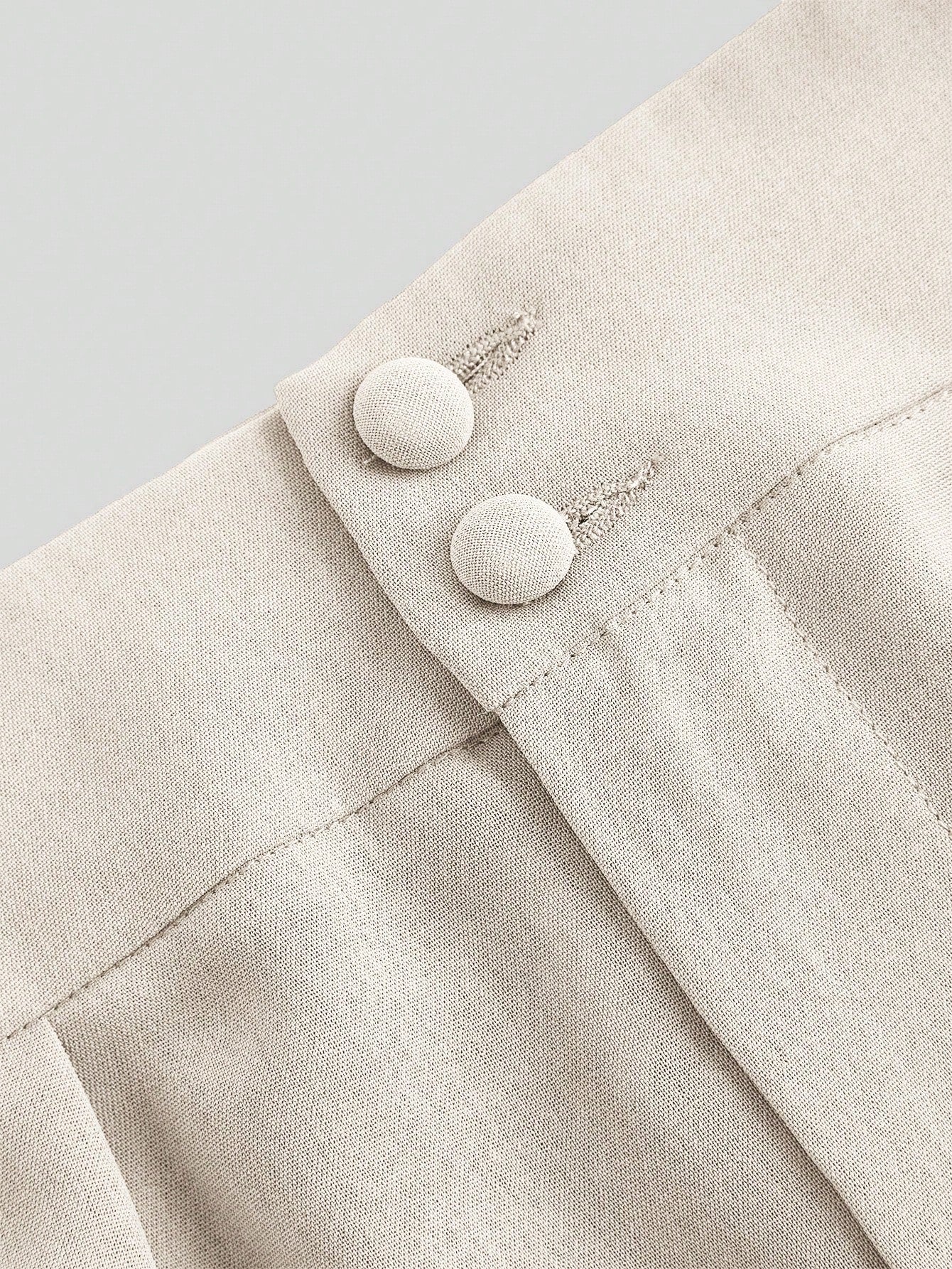 Poéselle Summer High-Waisted Pants Multi-Piece Set, Wide Leg Pants High Waist Fold Pleated Wide Leg Pants, Pants, Loose Fit, Long Pants