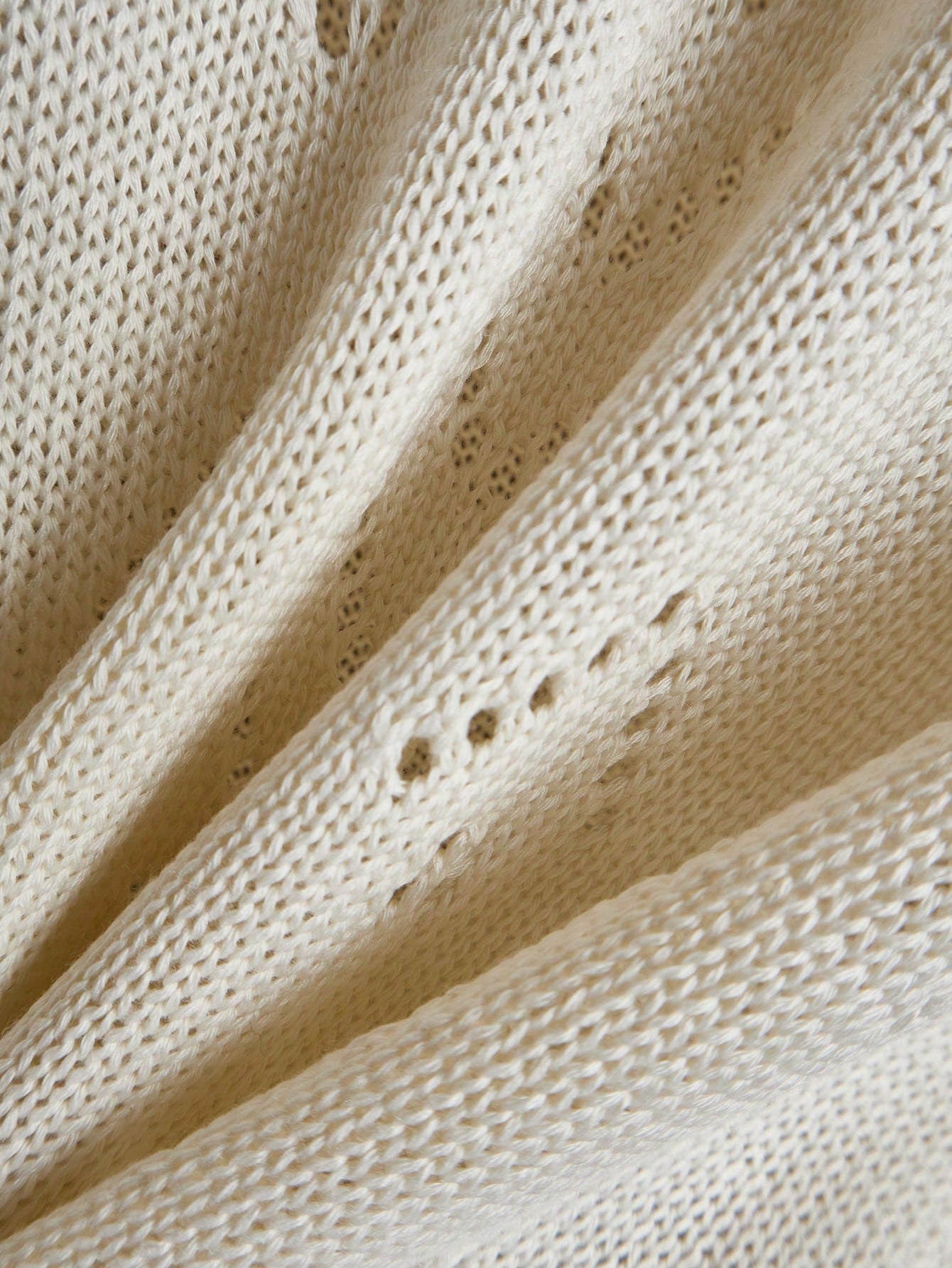 EMERY ROSE Women's Vacation Casual Solid Color Hollow Out Knit Top