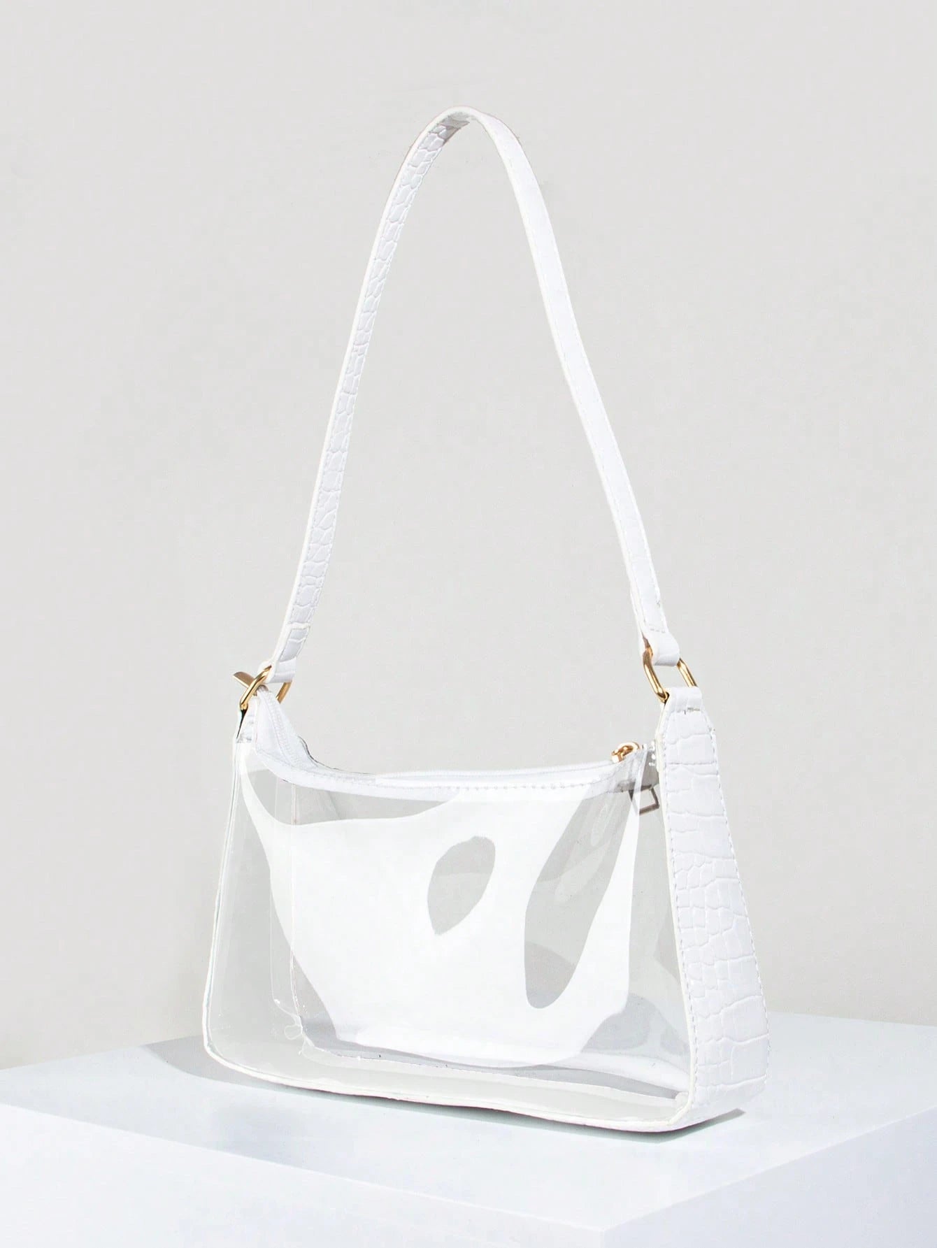 Women's Fashionable Transparent PVC Armpit Bag/Shoulder Bag For Daily Commuting