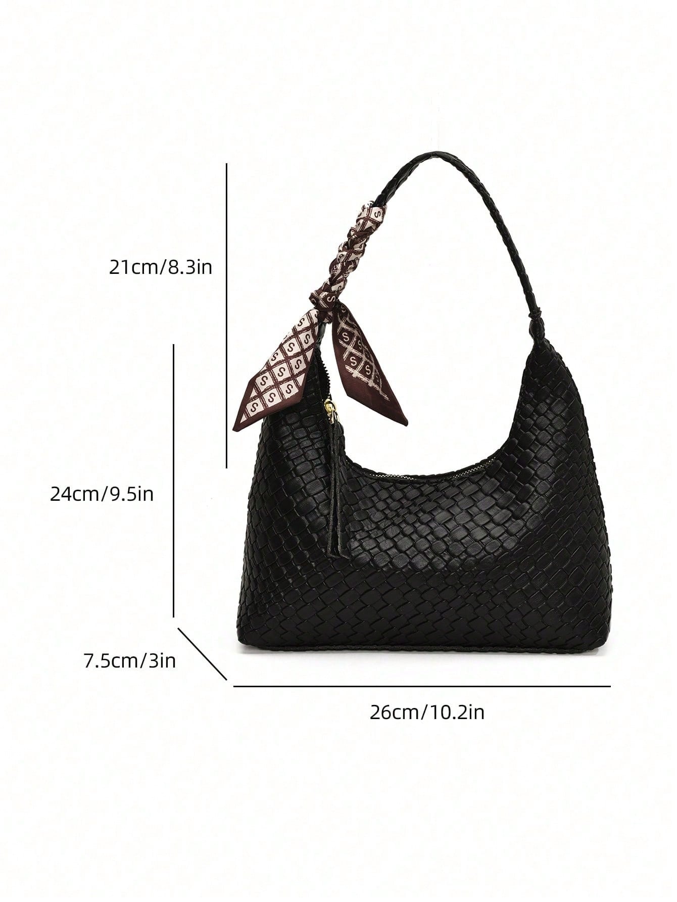 Minimalist Women's Shoulder Bag With Scarf