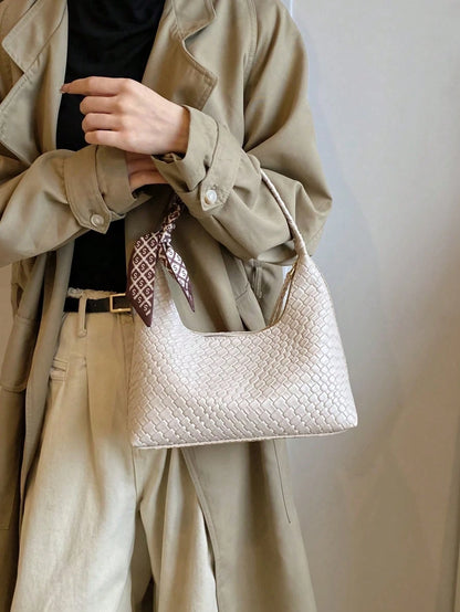 Minimalist Women's Shoulder Bag With Scarf