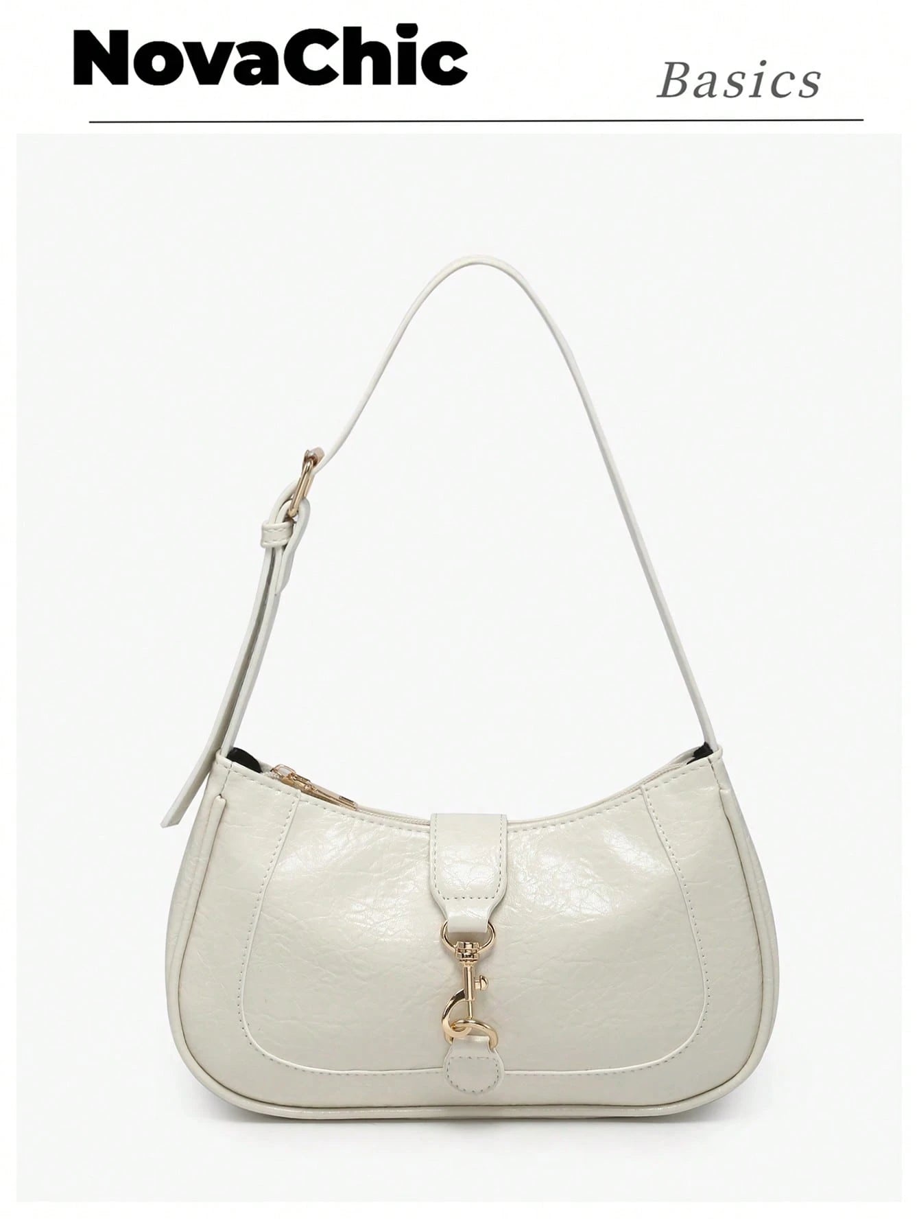 1pc Novachic Women Floral Fabric Casual Shoulder Bag, Zipper Closure, Vintage Style, Underarm Bag, Suitable For Various Occasions