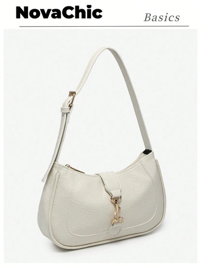 1pc Novachic Women Floral Fabric Casual Shoulder Bag, Zipper Closure, Vintage Style, Underarm Bag, Suitable For Various Occasions