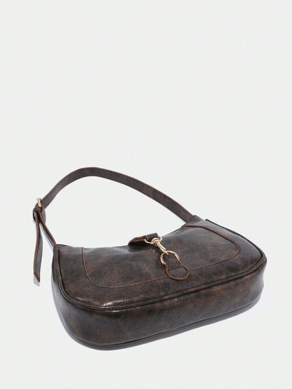 1pc Novachic Women Floral Fabric Casual Shoulder Bag, Zipper Closure, Vintage Style, Underarm Bag, Suitable For Various Occasions