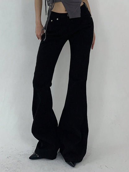 DAZY Women Casual Pocketed Denim Flared Pants