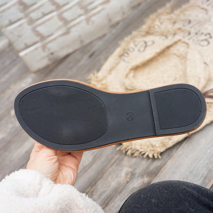 2025 New Summer Simple Versatile Open Toe Outdoor/Indoor Roman Flat Sandals