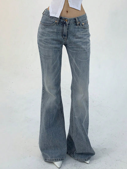 DAZY Women Casual Pocketed Denim Flared Pants
