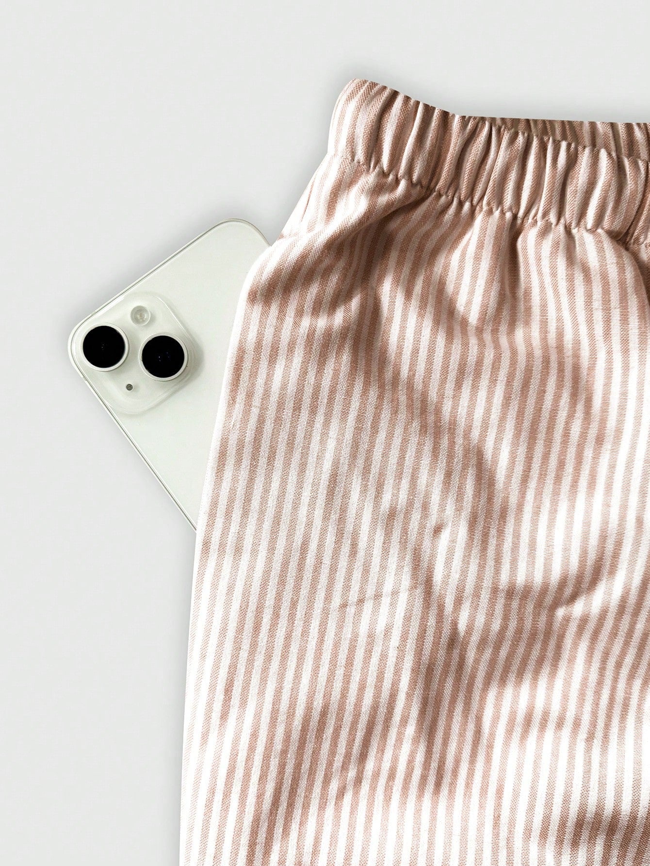 Flirla Pink Cotton Drawstring Waist Straight Leg Pants, Fashion Casual Home Wear For Women, Spring Fall Cloth For Women