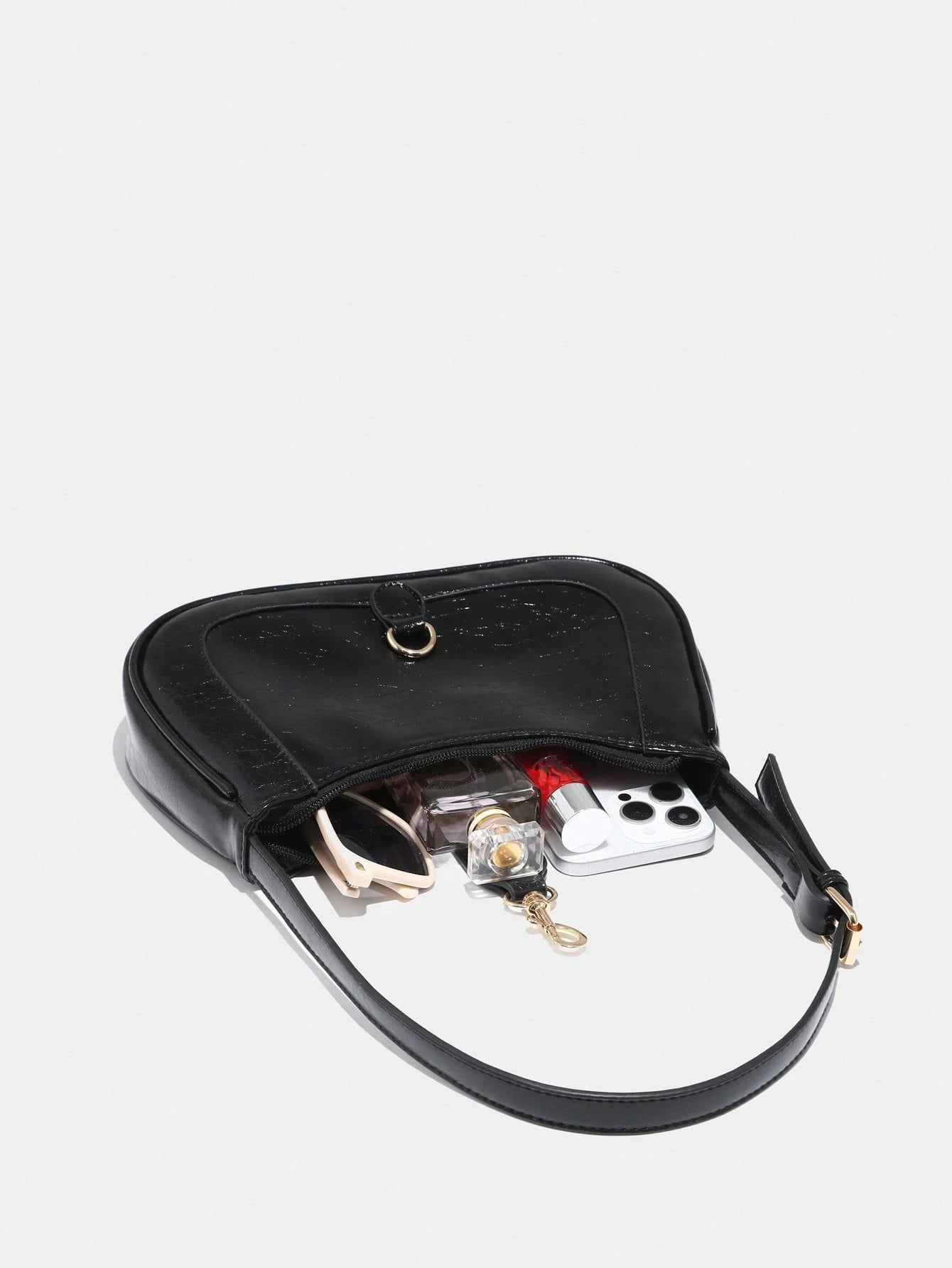 1pc Novachic Women Floral Fabric Casual Shoulder Bag, Zipper Closure, Vintage Style, Underarm Bag, Suitable For Various Occasions