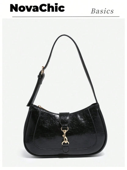 1pc Novachic Women Floral Fabric Casual Shoulder Bag, Zipper Closure, Vintage Style, Underarm Bag, Suitable For Various Occasions