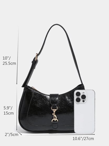 1pc Novachic Women Floral Fabric Casual Shoulder Bag, Zipper Closure, Vintage Style, Underarm Bag, Suitable For Various Occasions