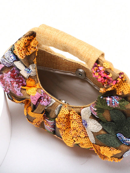 2024 Spring New Arrival Women Handbag, One Piece Of Solid Color Pearl Glossy PU Cloud Bag, Fashionable And Concise Stitching Design With Elegant Elegant For Lady, Foldable And Wrinkled Bag Style.