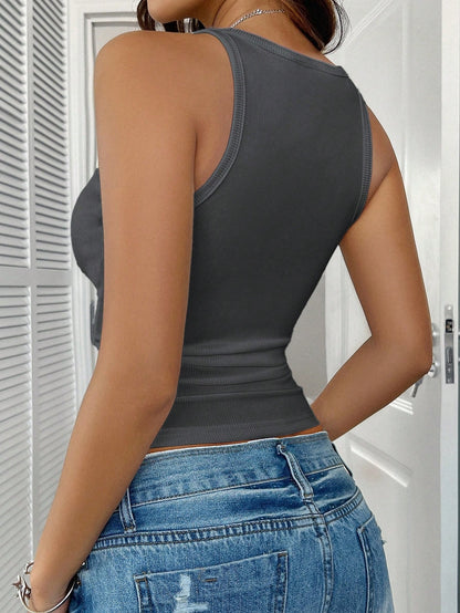 Chiquease Sexy Fitted Knit Sports Camisole Tank Top