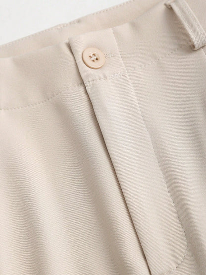 Sweetra Vintage Elegant Jacquard Pleated Wide-Leg Pants For Women, Autumn/Winter Fall Cloth For Women