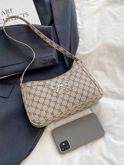 Elegant Crescent-Shaped Underarm Shoulder Bag For Women, Chic Casual Fashion, Solid Color Underarm Bag