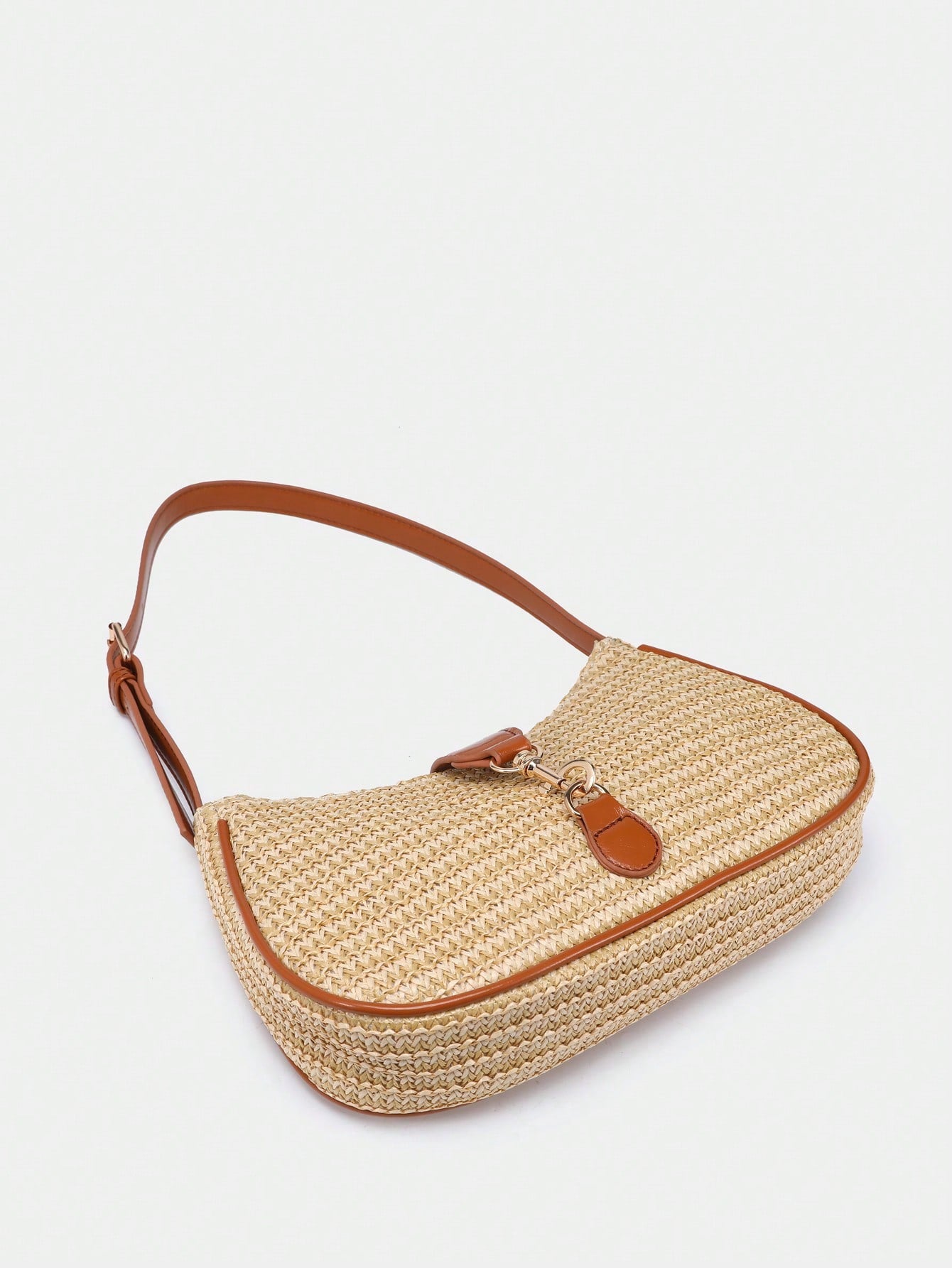 1pc Novachic Women Floral Fabric Casual Shoulder Bag, Zipper Closure, Vintage Style, Underarm Bag, Suitable For Various Occasions