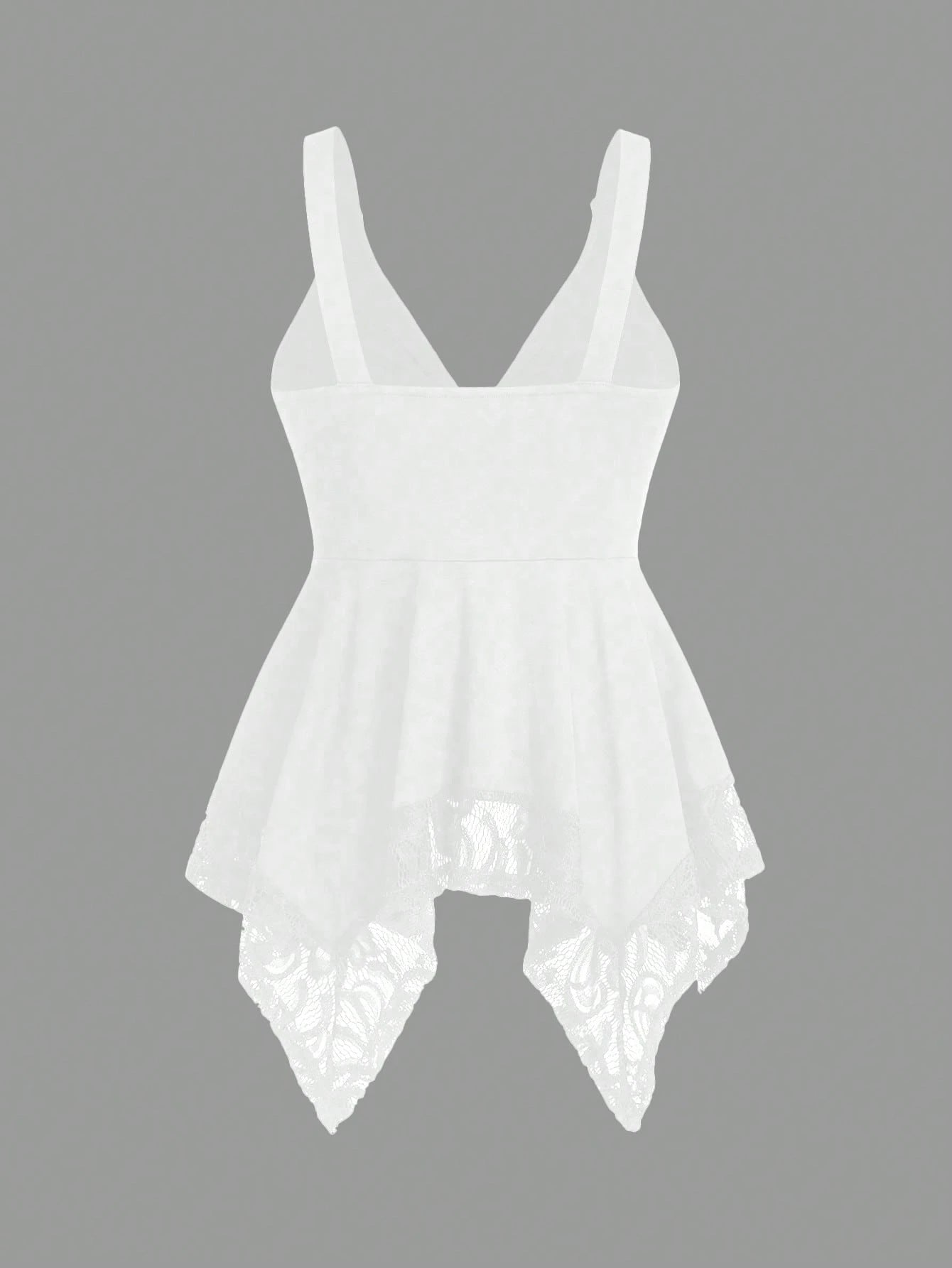 Sweetra Women Lace Decorated Heart Shaped And Floral Splicing Tank Top Y2K Outfit