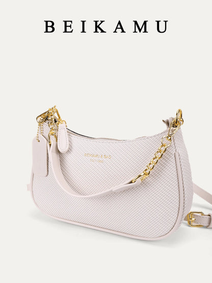 1pc Solid Color PU Leather Shoulder Bag For Women, Versatile Crossbody Bag For Commuting, Adjustable Shoulder Strap