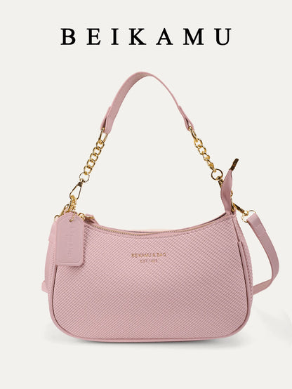 1pc Solid Color PU Leather Shoulder Bag For Women, Versatile Crossbody Bag For Commuting, Adjustable Shoulder Strap