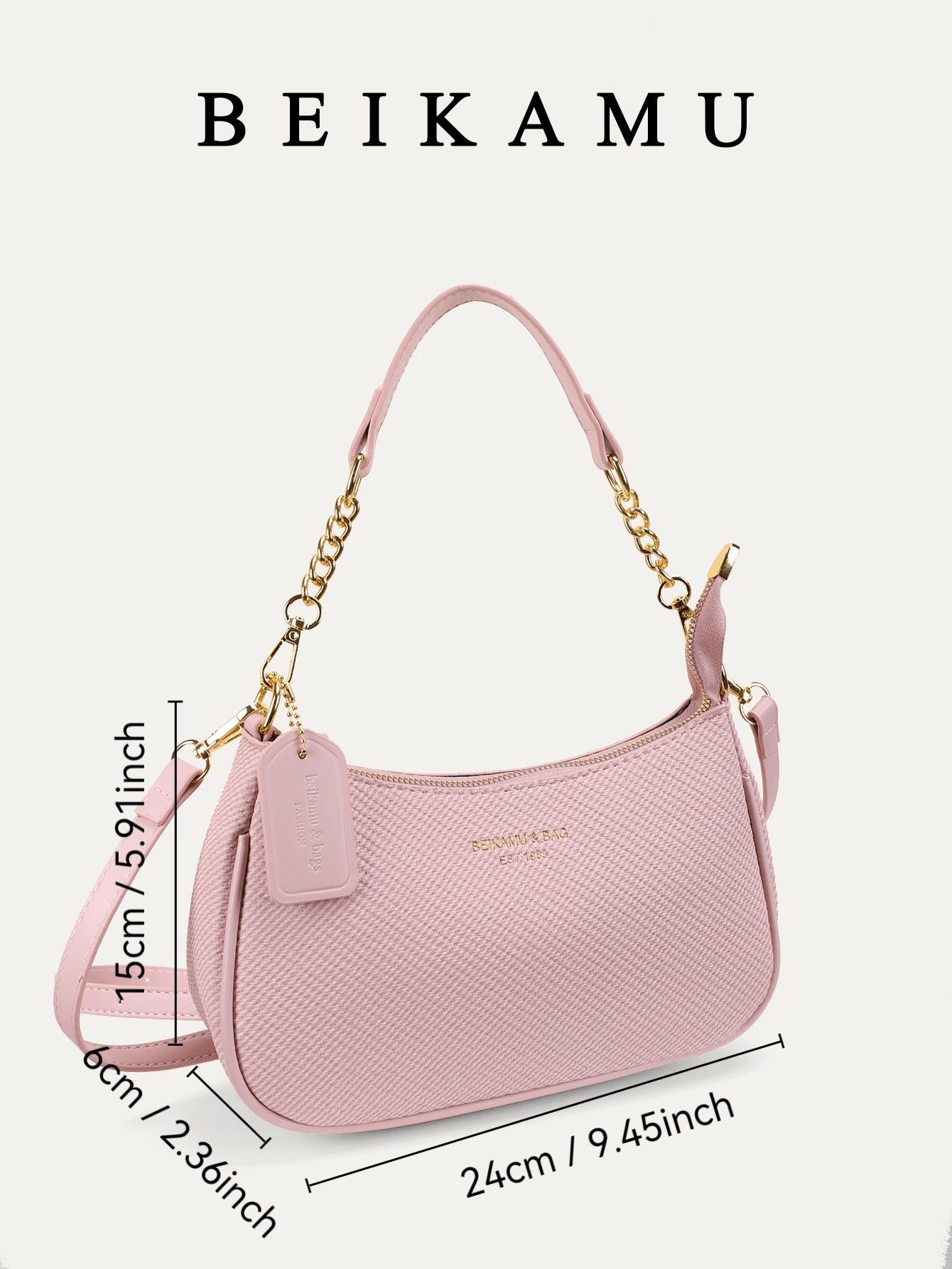 1pc Solid Color PU Leather Shoulder Bag For Women, Versatile Crossbody Bag For Commuting, Adjustable Shoulder Strap