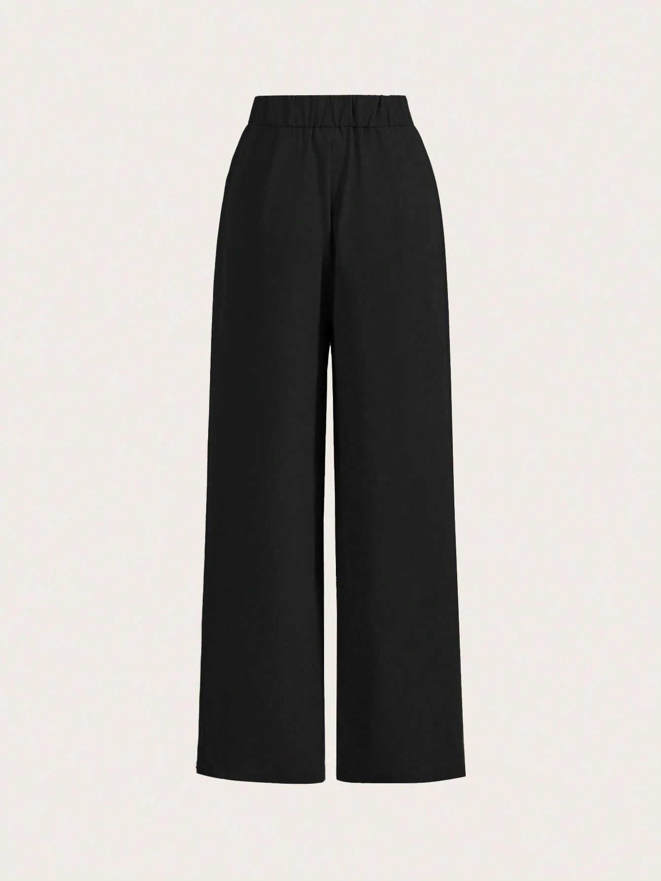 Poéselle Summer High-Waisted Pants Multi-Piece Set, Wide Leg Pants High Waist Fold Pleated Wide Leg Pants, Pants, Loose Fit, Long Pants