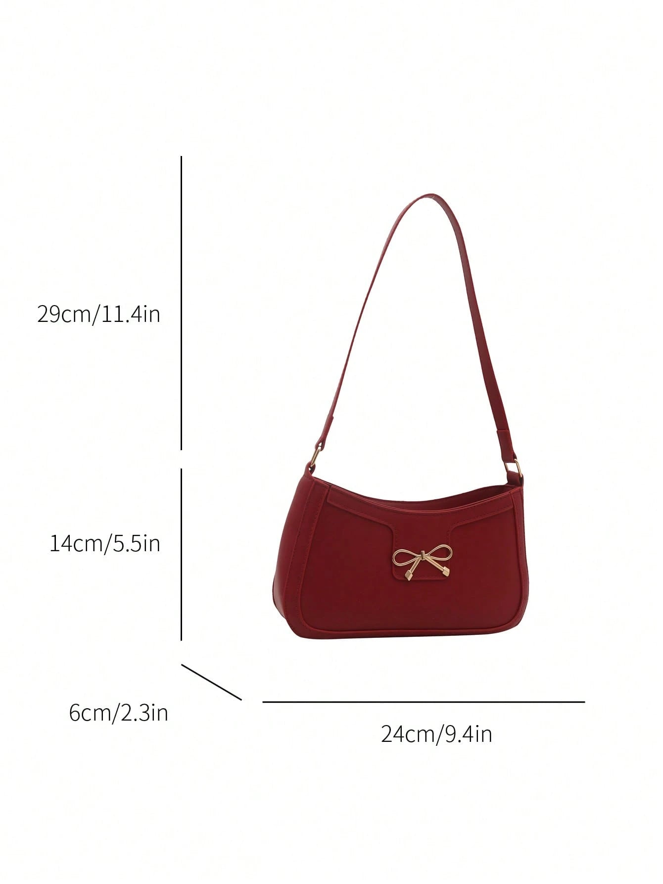 Elegant Crescent-Shaped Underarm Shoulder Bag For Women, Chic Casual Fashion, Solid Color Underarm Bag
