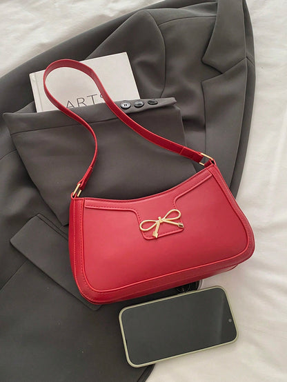 Elegant Crescent-Shaped Underarm Shoulder Bag For Women, Chic Casual Fashion, Solid Color Underarm Bag