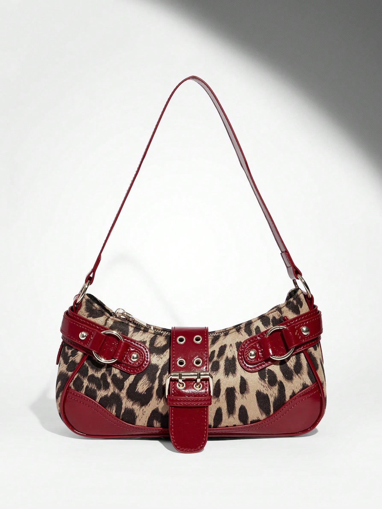 SHEIN BAE Women Street Commuter Leopard Print Patchwork PU Shoulder Bag, Leopard Print Purse For Women Leopard Comeback, Animal Print Women Bag