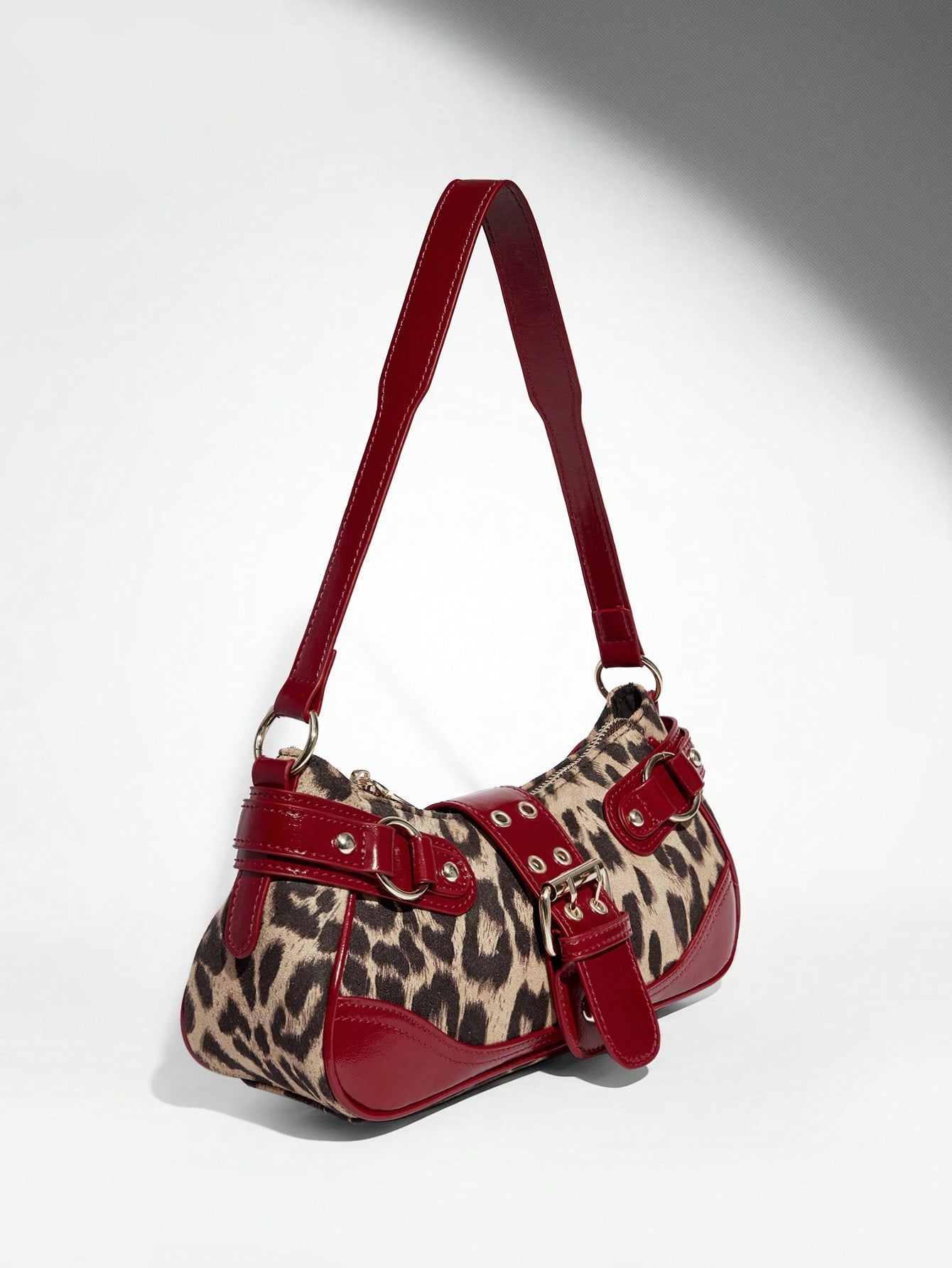 SHEIN BAE Women Street Commuter Leopard Print Patchwork PU Shoulder Bag, Leopard Print Purse For Women Leopard Comeback, Animal Print Women Bag