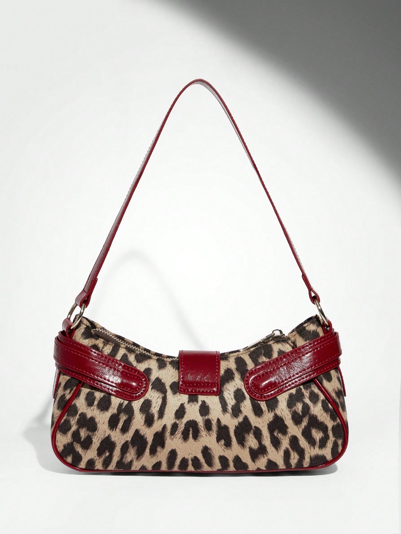 SHEIN BAE Women Street Commuter Leopard Print Patchwork PU Shoulder Bag, Leopard Print Purse For Women Leopard Comeback, Animal Print Women Bag