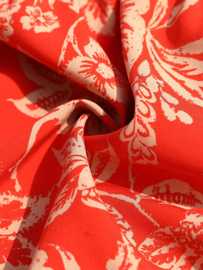 SHEIN VCAY Women's Summer Holiday Ditsy Floral Shirred Cami Casual Dress With Ruffle Hem