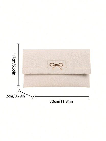 Crocodile Print, Snake Print, Solid Color, Minimalist, Fashionable, Casual PU Clutch, Envelope Bag, Fashionable Clutch Bags For Woman