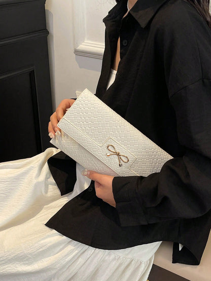 Crocodile Print, Snake Print, Solid Color, Minimalist, Fashionable, Casual PU Clutch, Envelope Bag, Fashionable Clutch Bags For Woman