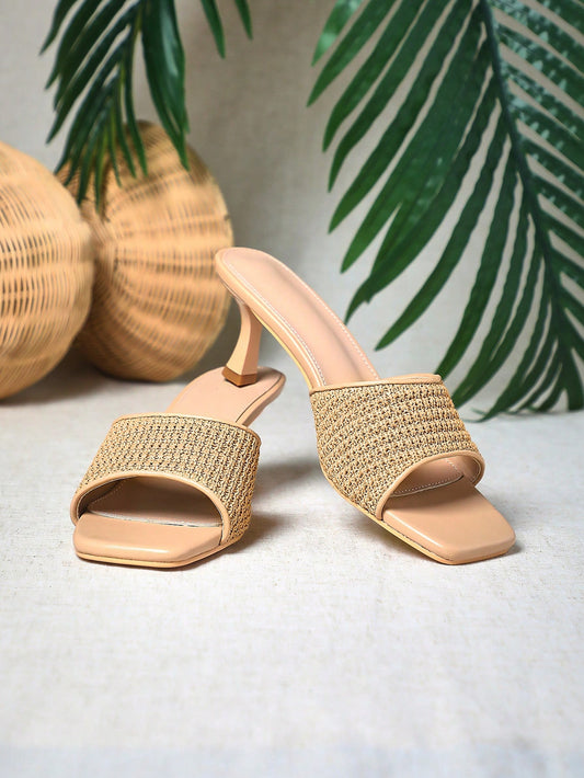 SHUZIA Women's Fashion Comfortable Strap Heeled Sandals Spring Shoes Spring Break Easter Prom Heels Wedding Shoes