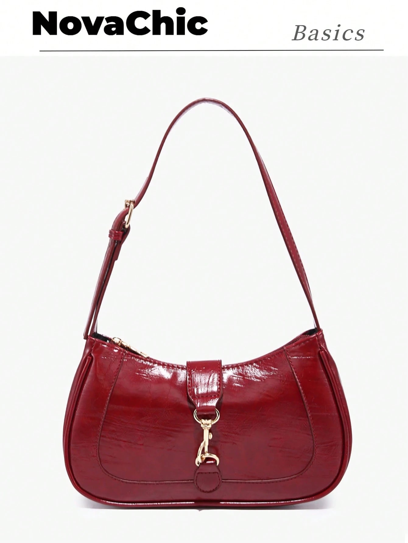 1pc Novachic Women Floral Fabric Casual Shoulder Bag, Zipper Closure, Vintage Style, Underarm Bag, Suitable For Various Occasions