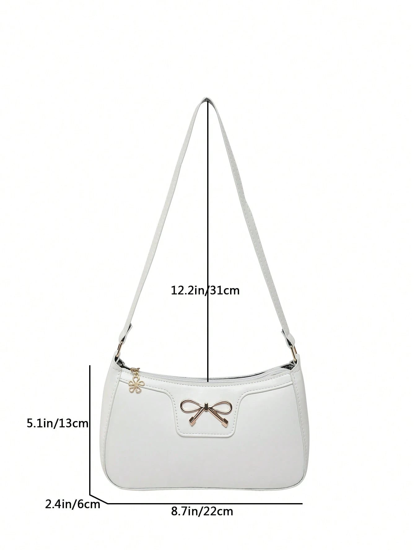 Elegant Crescent-Shaped Underarm Shoulder Bag For Women, Chic Casual Fashion, Solid Color Underarm Bag
