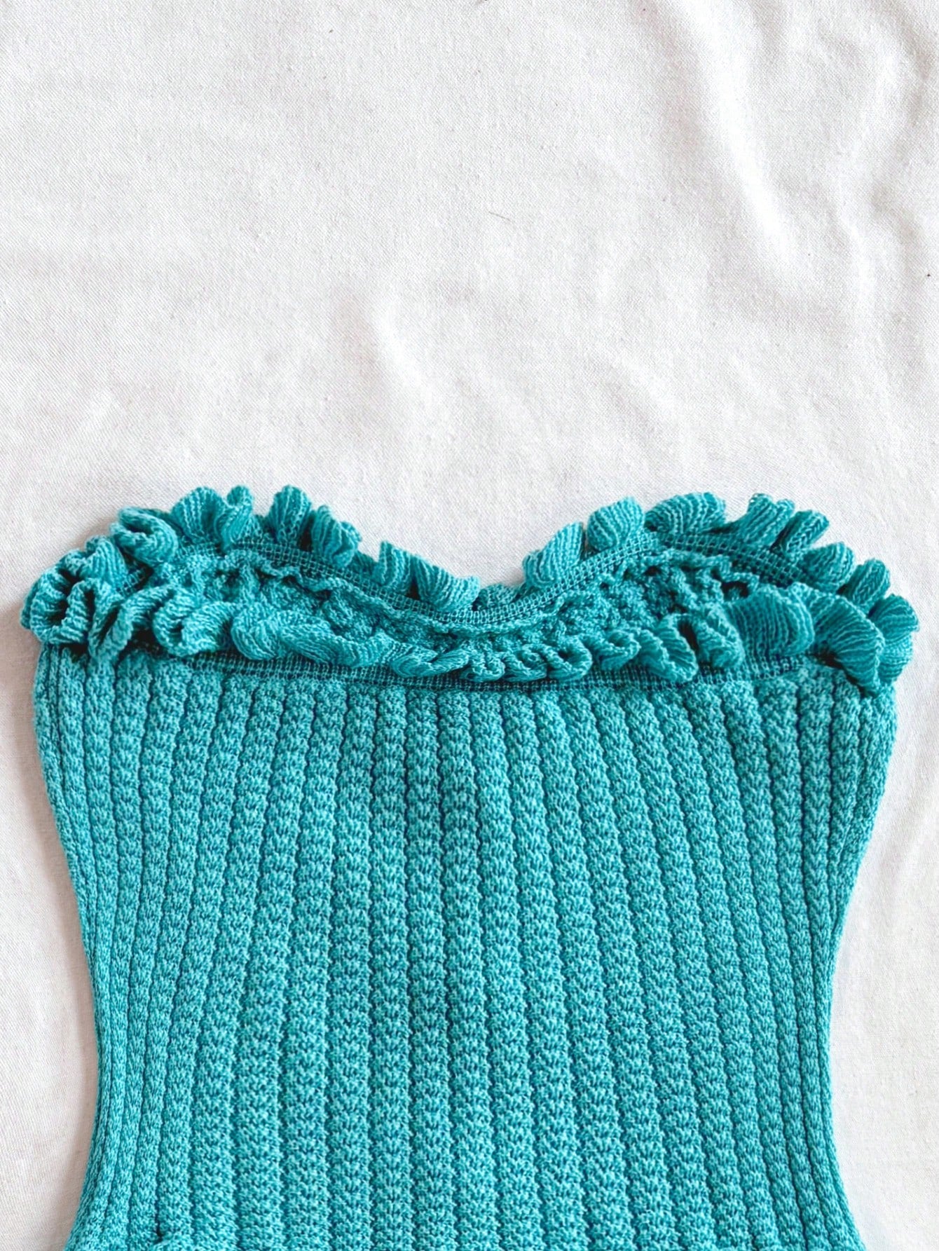 Soleia Women's Button Decor Fashion Casual Ruffle Hem Knitted Camisole Top,Going Out Top