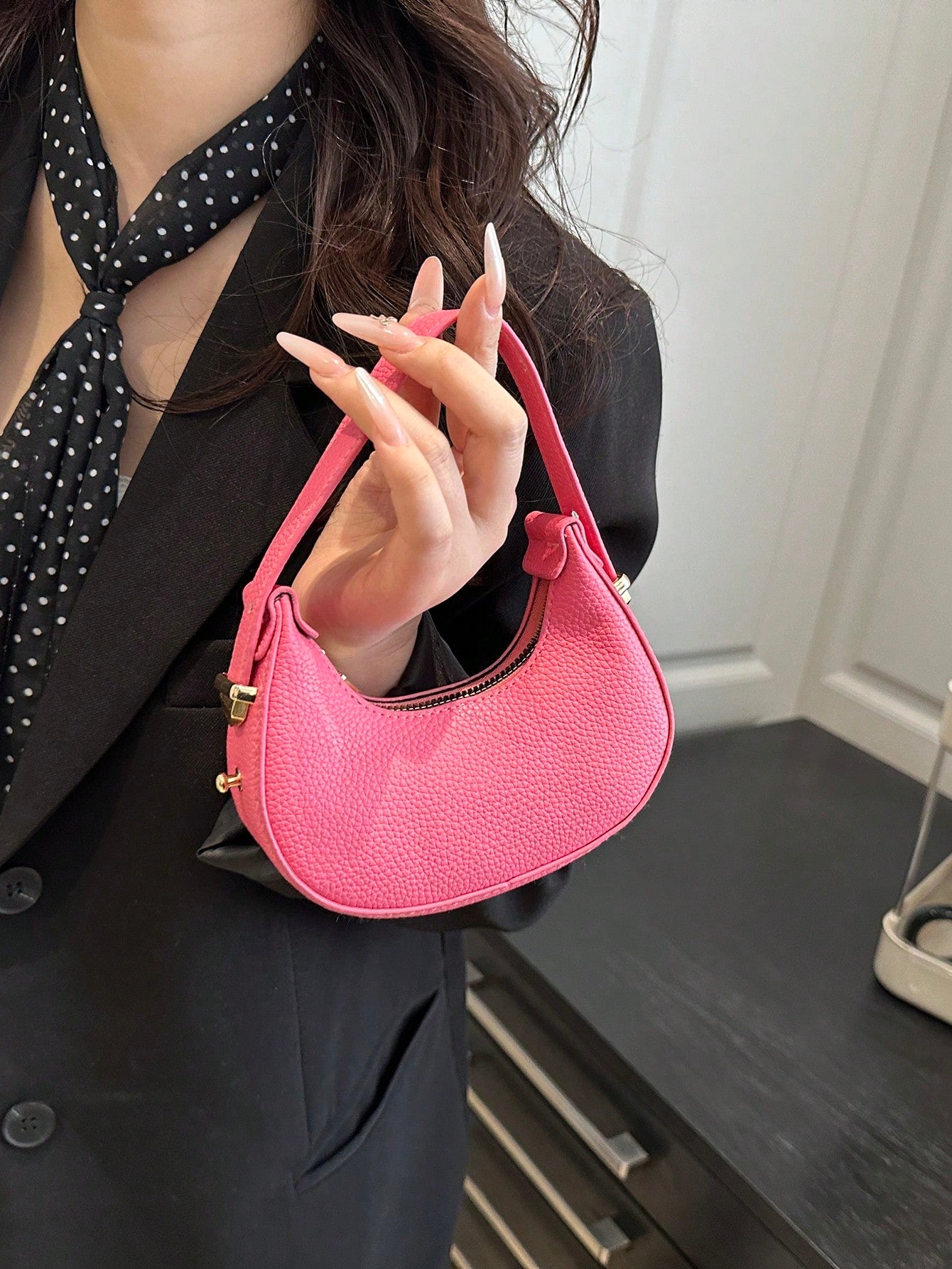 Mini Cute Leopard Print Shoulder Bag For Women, Fashionable & High-Quality Half Moon Shape Handbag, Stylish & Lightweight, Fall Winter Fashionable Cheetah Print Purse For Women, New Fall Winter Tiger Print Bag For Women