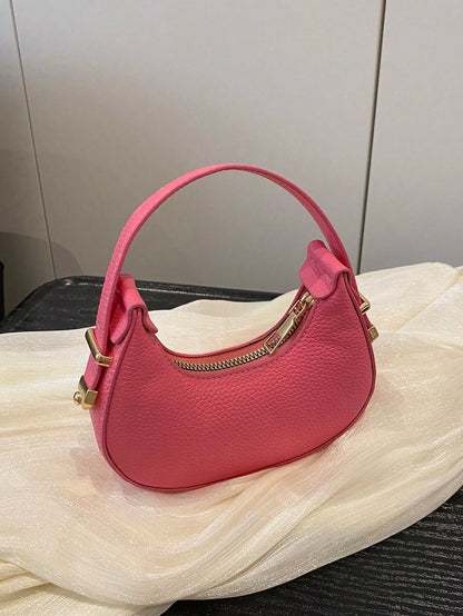 Mini Cute Leopard Print Shoulder Bag For Women, Fashionable & High-Quality Half Moon Shape Handbag, Stylish & Lightweight, Fall Winter Fashionable Cheetah Print Purse For Women, New Fall Winter Tiger Print Bag For Women